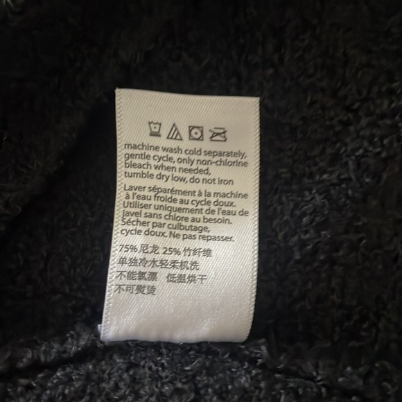 Barefoot Dreams Cozy chic lite black waterfall cardigan sz L/XL - Picture 9 of 9